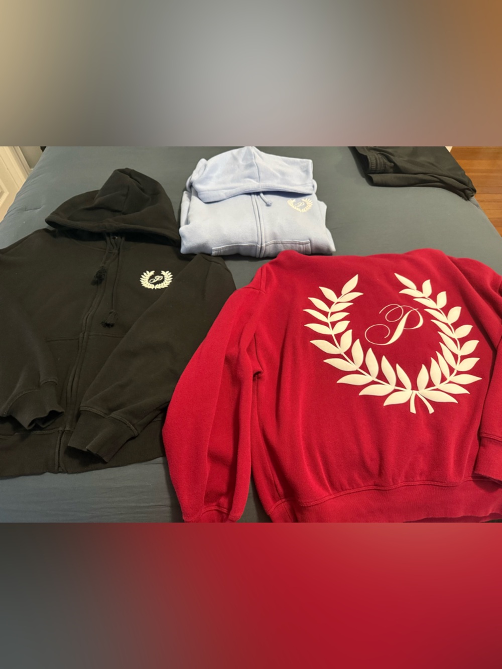 SOLD. 3 VS hoodies (same) in diff colors.